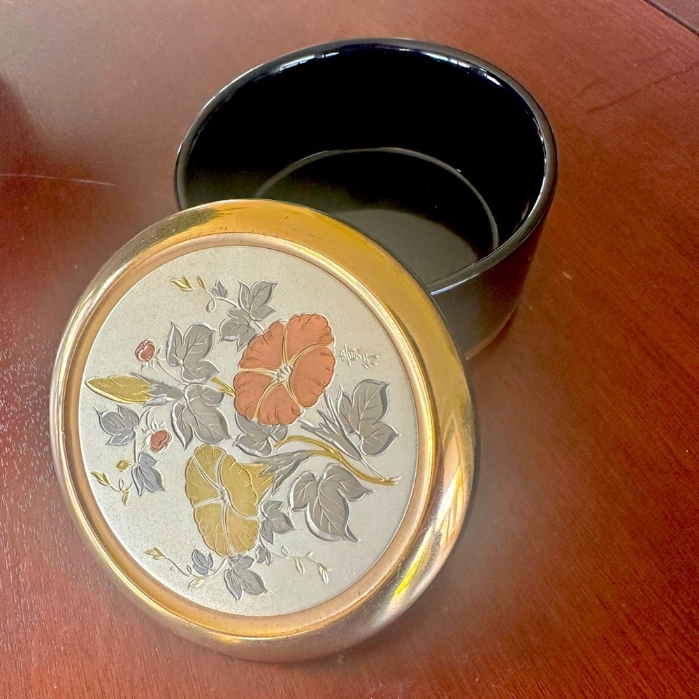 VINTAGE CHOKIN‎ DYNASTY COLLECTION TRINKET BOX - 24k GOLD TRIM